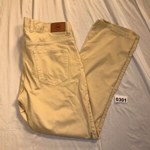 Peter Millar Men's Flat Front Pants Size 32 Khaki Tan